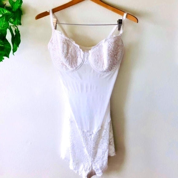 White Lace Lingerie One Piece Bodysuit - Picture 1 of 4